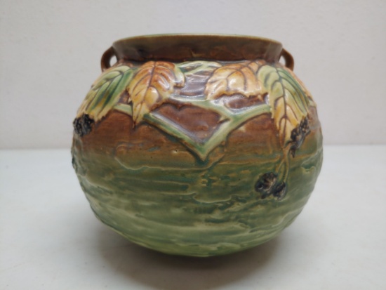 Roseville Blackberry Pottery 6" Ball Vase