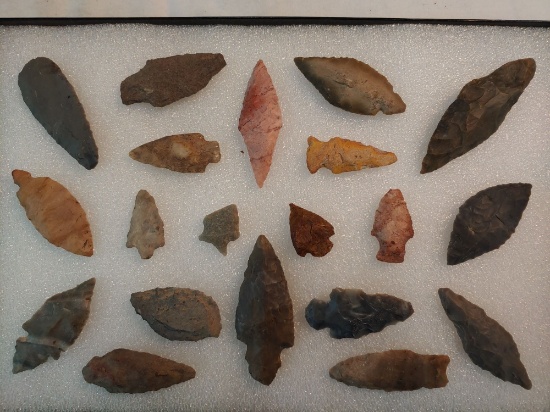 Native American Spear Tips and Arrowheads
