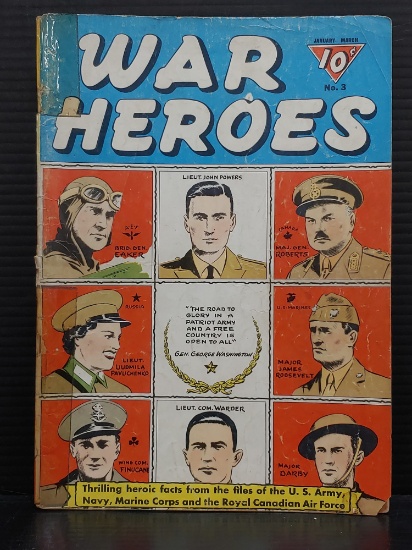 1943. Dell War Heroes No 3 10 Cent Comic