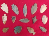 Native American Arrowheads and Spear Tips