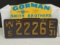 1931 WI License Plate with Porcelain Advertising Topper