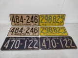 Three Pairs Of Wisconsin License Plates