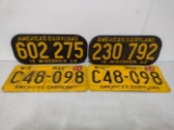 Two Pairs of Wisconsin License Plates