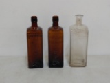 3 X Bitters Bottles Lash's and Other
