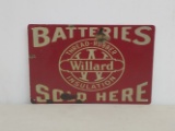 SS Alum Willard Batteries Sign