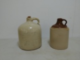 2 X Salt Glaze Stoneware Jugs1 and 2 Gallon