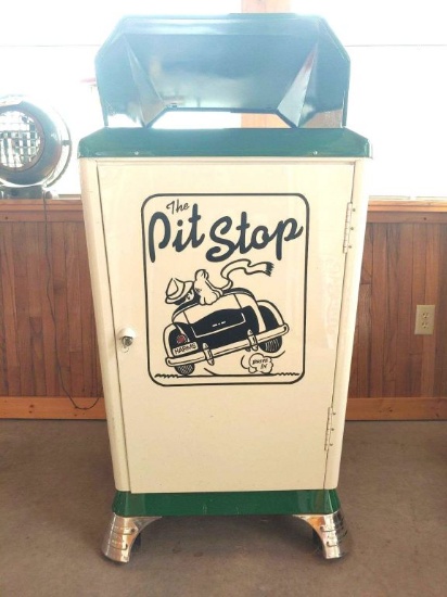 MCM Lawson Mfg Co Pit Stop Gas Station Garbage Can