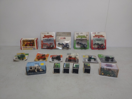 17 Toy Tractors Mostly 1/64 Scale