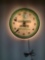 Lighted Quaker State Motor Oil Advertising Clock