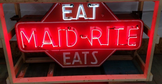 Vintage MAID RITE EATS Neon Sign