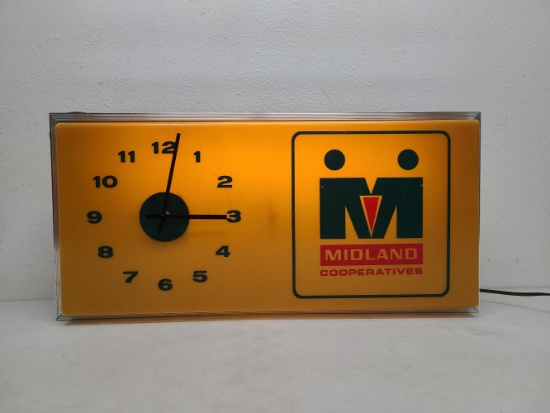 Midland Lighted Clock Sign