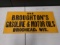 Broughton's Gasoline and Motor Oil Broadhead Wisconsin Cardboard Sign