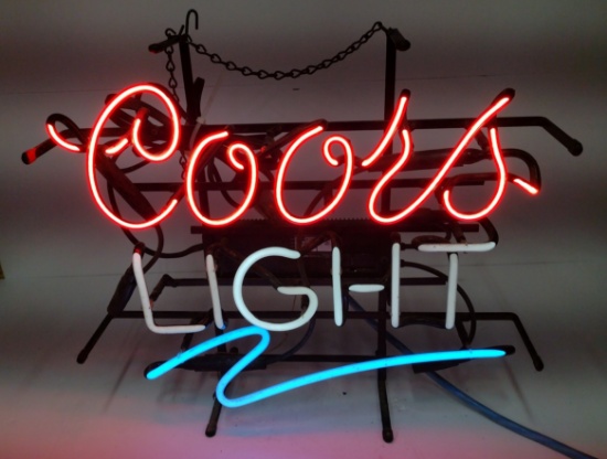Coors Light Neon Advertising Sign