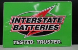 SS Aluminum Embossed Interstate Battery Sign.