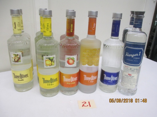 LOT-ASSORTED VODKA-(11) BOTTLES