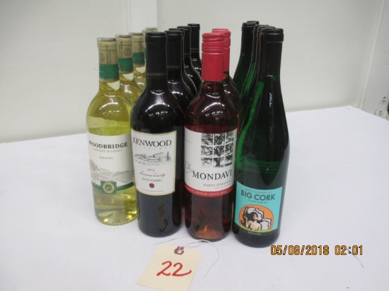 LOT-ASSORTED WINES-(18) TOTAL