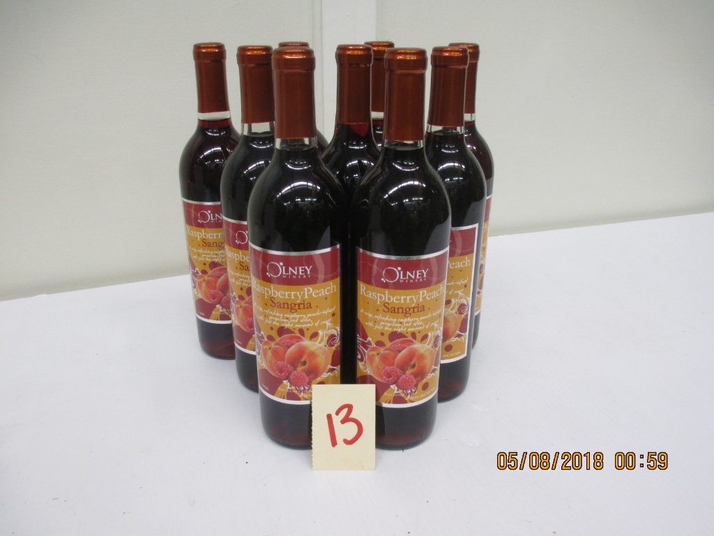 Lot Sangria Raspberry Peach 9 Bottles Olney Wine 750ml Art Antiques Collectibles Collectibles Barware Breweriana Beer Auctions Online Proxibid