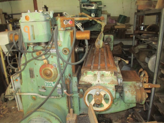 HORIZONTAL MILLING MACHINE WITH VERT. MILLING MACHINE ATTACHMENT