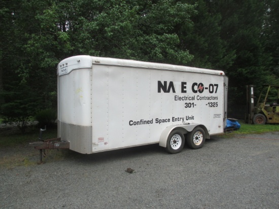 16 FT HAULMARK ENCLOSED TRAILER-NO TITLE BILL OF SALE ONLY