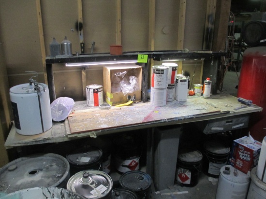 8 FT METAL WORKBENCH WITH OVERHEAD LIGHTING