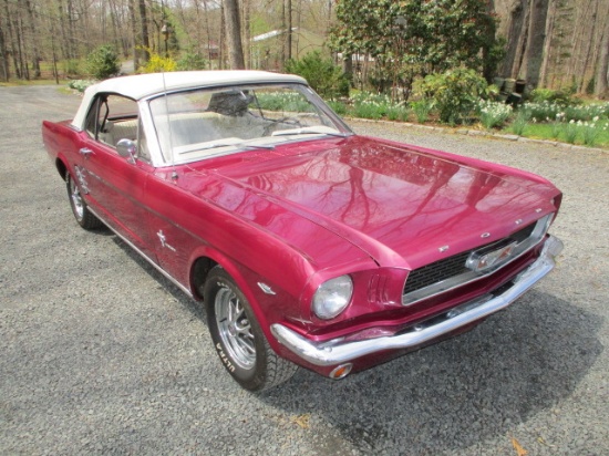 1966 FORD MUSTANG-CONVERTIBLE WITH FACTORY 4 SPEED. VIN 6F08C326494