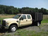 2007 F350 SUPER DUTY CREW CAB WITH DUMP STAKE BODY