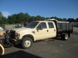 2008 FORD F-350 CREW CAB 4 WD WITH PLOW