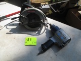 CRAFTSMAN 7 1/4 IN CIRCULAR SAW & 1 IN BLUEPOINT AIR RATCHET