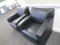 PAIR-BLACK LEATHER CHAIRS