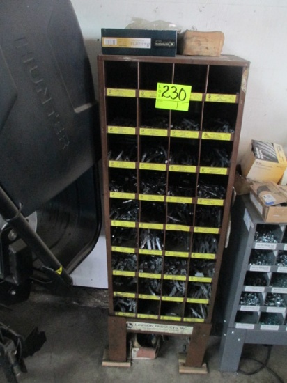 WHEEL WEIGHT CABINET & CONTENTS