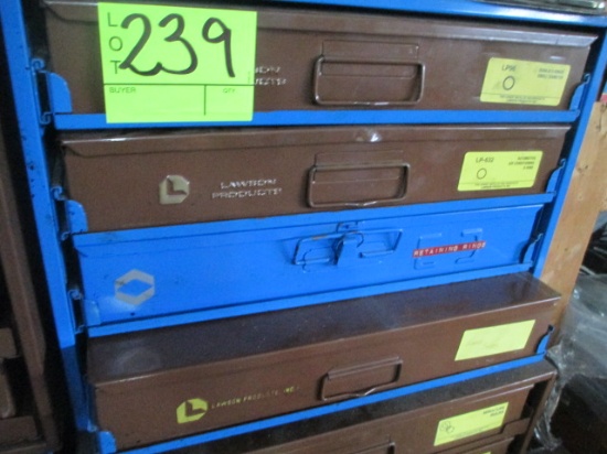 LOT-(4) HARDWARE ASSORTMENT BOXES/LAWSON ETC.