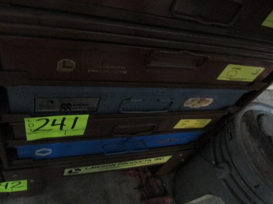 LOT-(4) HARDWARE ASSORTMENT BOXES/LAWSON ETC.