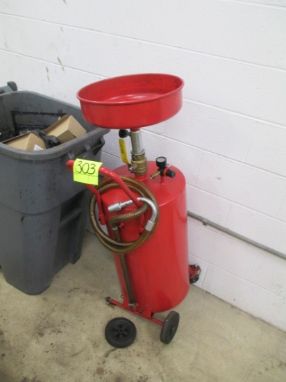 OIL WASTE TANK-WHEEL NEEDS REPAIR