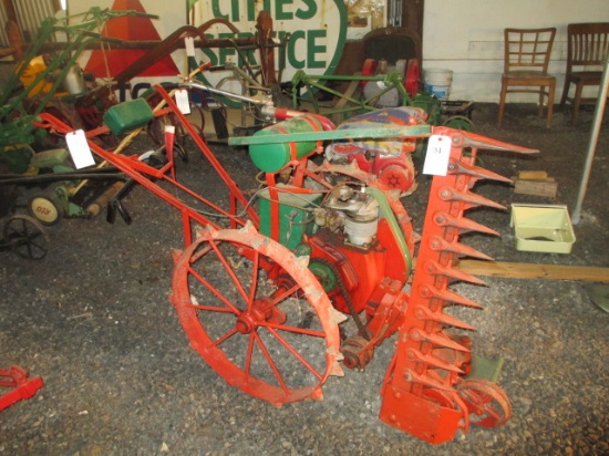 SICKLE BAR MOWER-STANDARD WALSH . POSSIBLY OLDER RESTORATION. MOTOR SPINS W/COMPRESSION