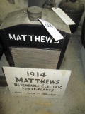 1914 MATHEWS POWERPLANT SINGLE CYLINDER. WATER COOLED