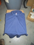 CLOTHING-BOX-aPPROX. 2--BLUE POLO STYLE SHIRTS-NO INSIGNIA