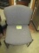 LOT- 6 GREY/BLACK FABRIC CHAIRS