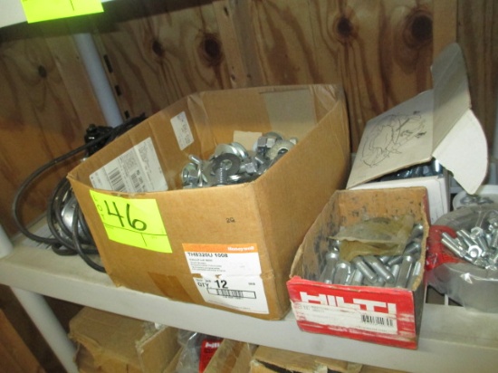 SHELF LOT-ASST. NUTS/BOLTS/WASHERS/WORKLAMPS