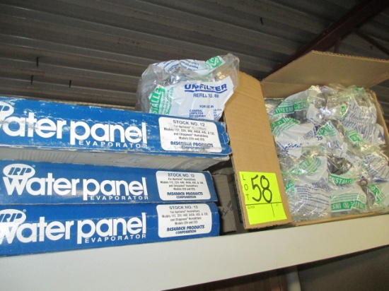 SHELF LOT=(3) WATER EVAP PANEL/UNIFILTER 88 REFILLS