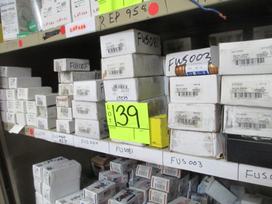LOT-ASST. MOTOR RUN/CAPICITORS/SWITCHES/FUSES