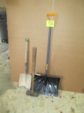 LOT-SLEDGE HAMMER & (2) SHOVELS