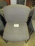 LOT- 6 GREY/BLACK FABRIC CHAIRS