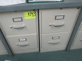 LOT-PAIR 2 DRAWER FILE CABINET WITH KEY