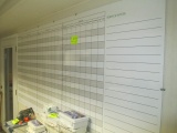 LOT-ERASE BOARD JOB BOARD 6 FT X 4 FT AMD 5 SMALLER DRY ERASE AND BULLETIN BOARDS
