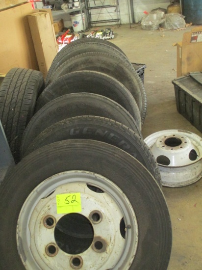 LOT-APPROX 13 USED TIRES/RIMS