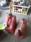PAIR-PLASTIC GAS CANS W/FUEL