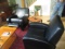 PAIR-BLACK FAUX LEATHER  RECLINER CHAIRS