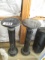 LOT-PR. BLACK MARBLE STANDS-40 IN HIGH