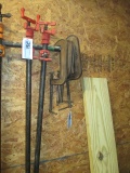 PAIR-5 FT. WOOD CLAMPS-RED