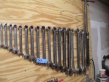 WRENCHES-HANGING OVER BENCH-3/8 THRU 11/2-32 TOTAL